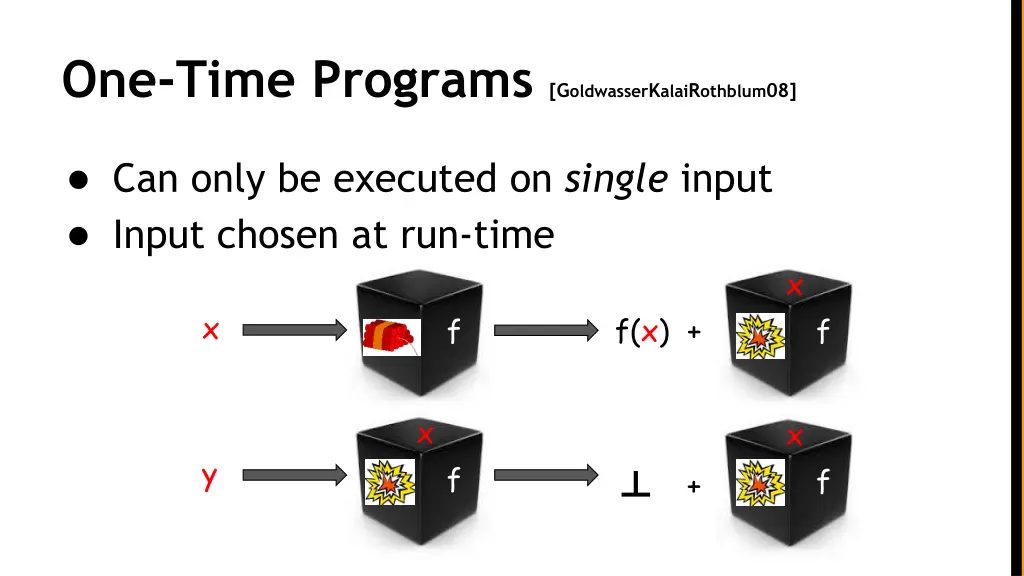 one time programs g oldwasser k alai r othblum 08