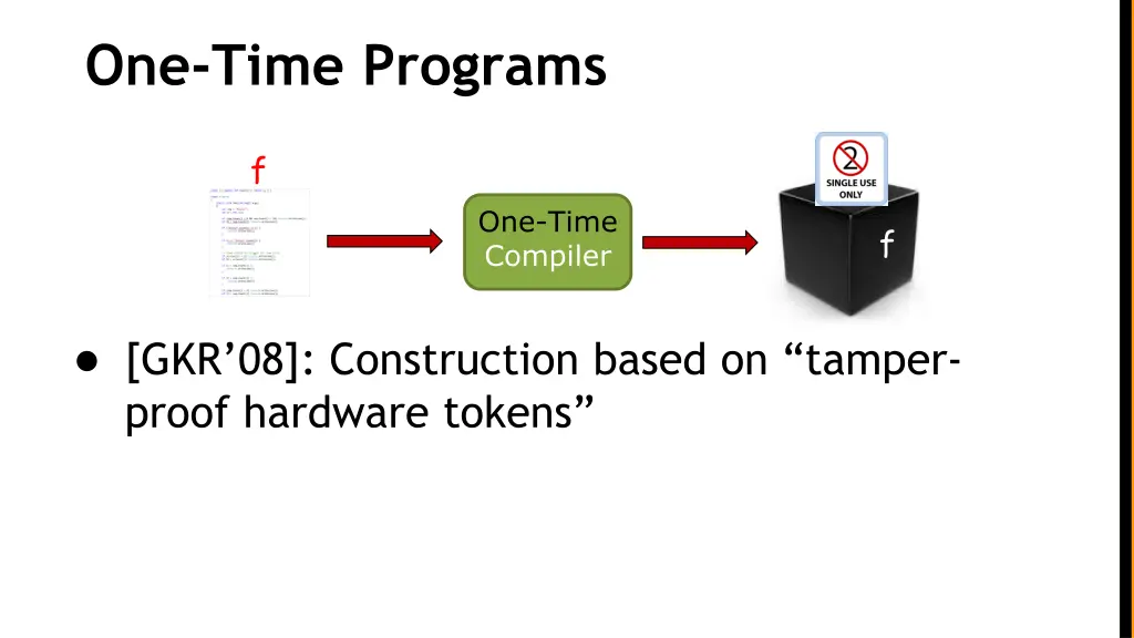 one time programs
