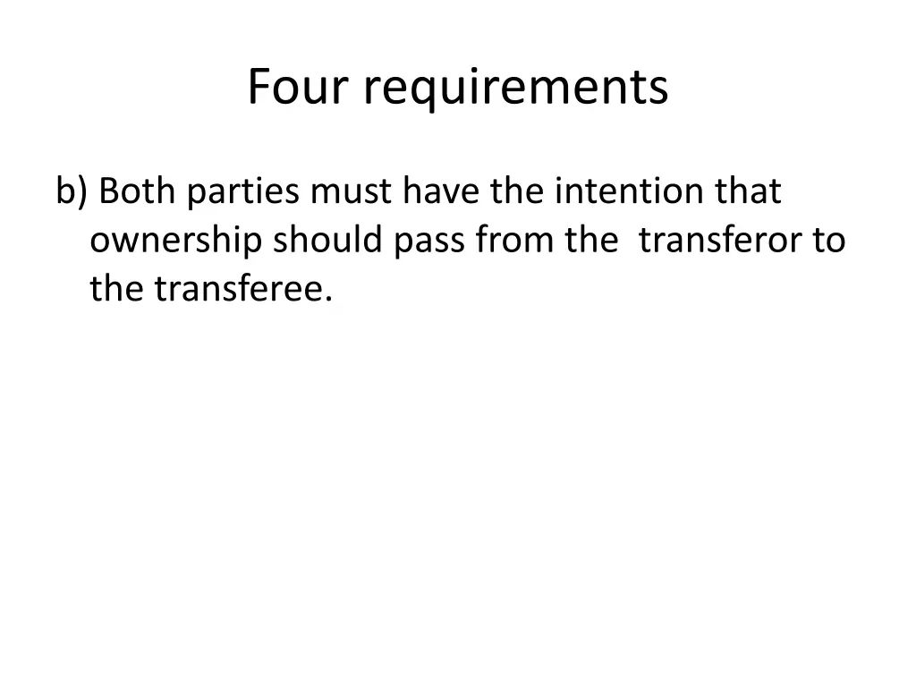 four requirements 1