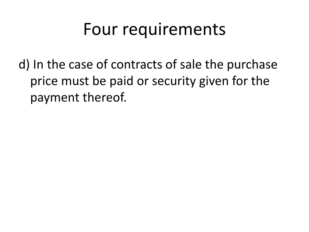 four requirements 3