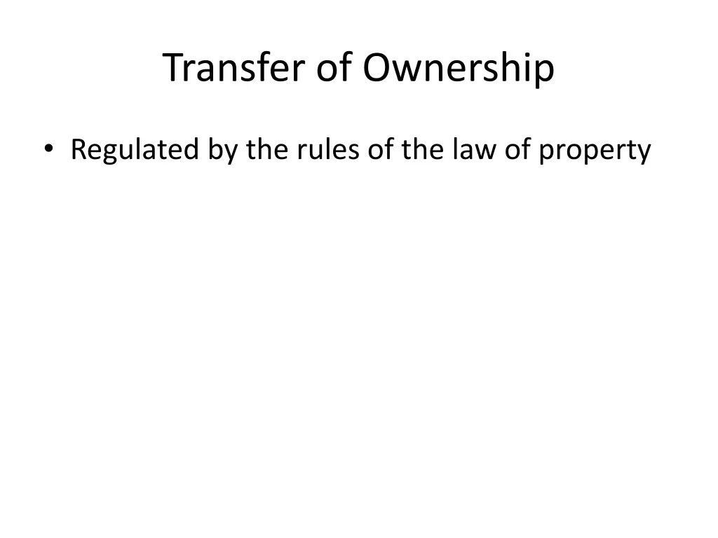 transfer of ownership