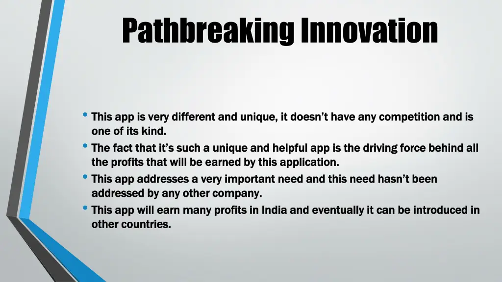 pathbreaking innovation