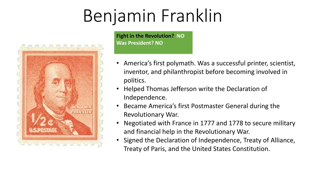 benjamin franklin