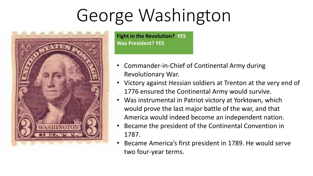 george washington