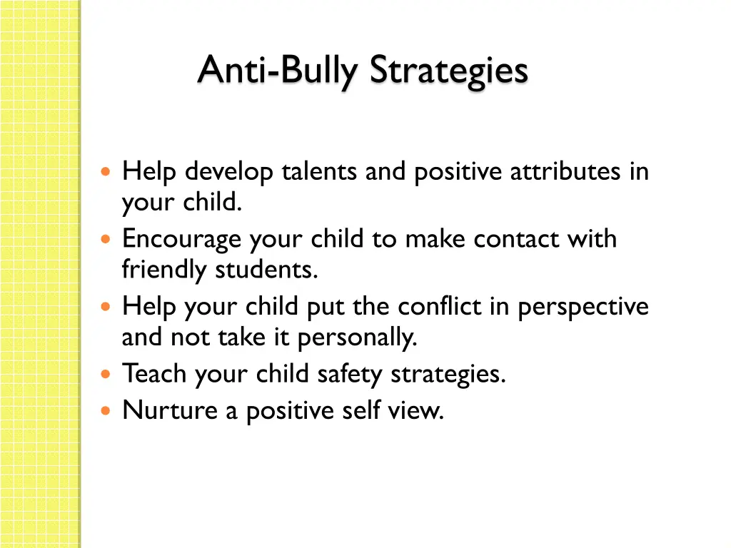 anti bully strategies