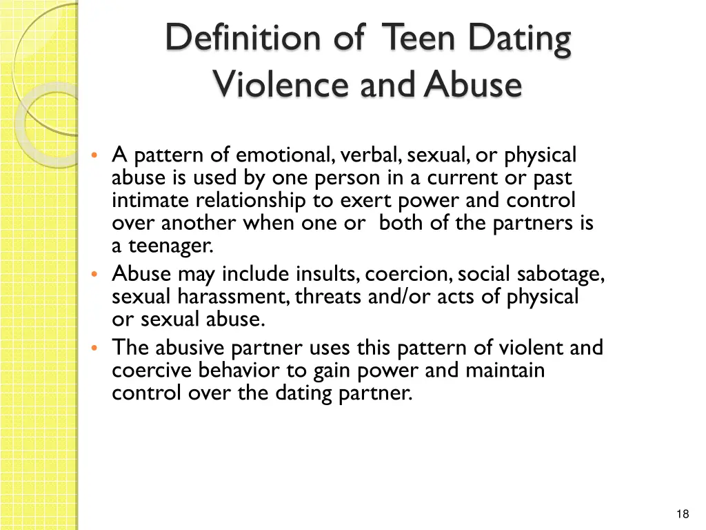 definition of teen dating violence and abuse