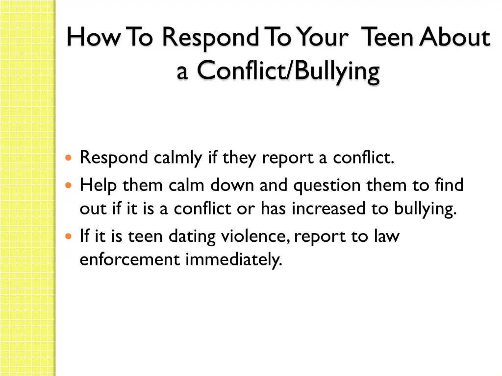 how to respond to your teen about a conflict
