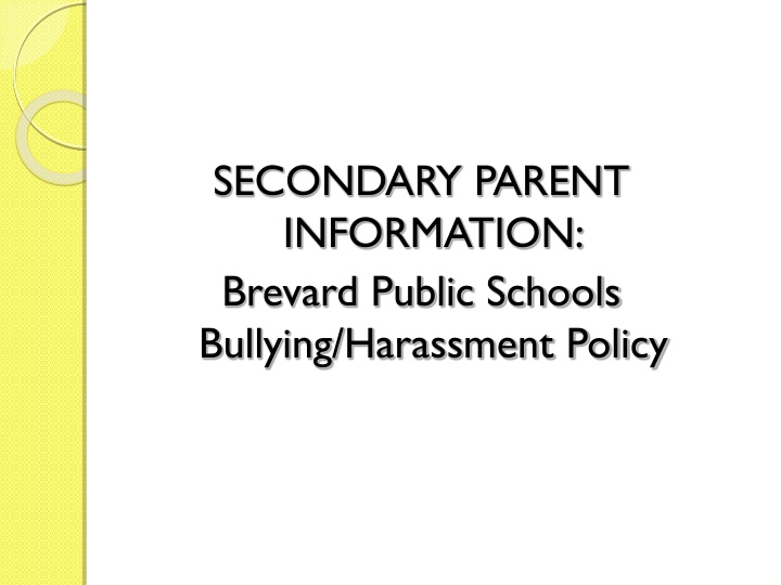 secondary parent information brevard public