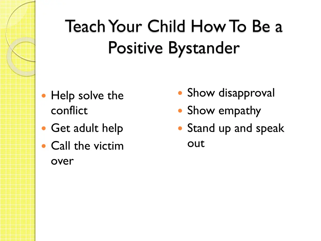 teach your child how to be a positive bystander