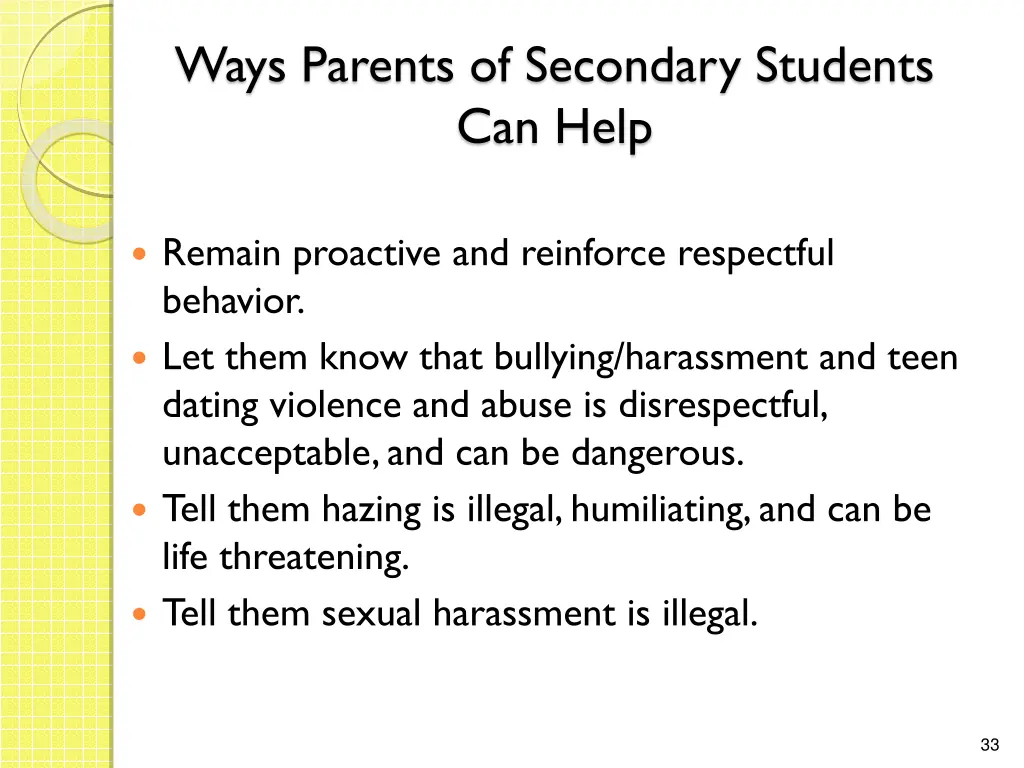 ways parents of secondary students can help
