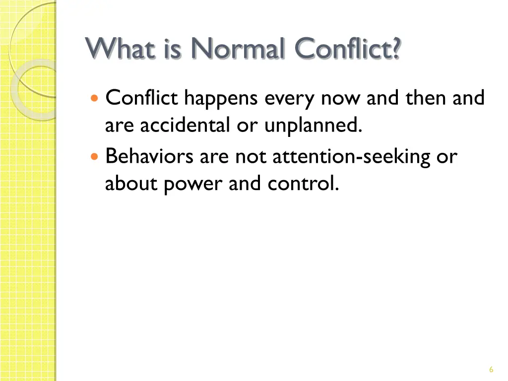 what is normal conflict
