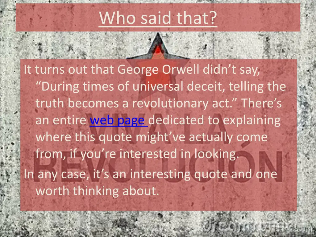 who said that