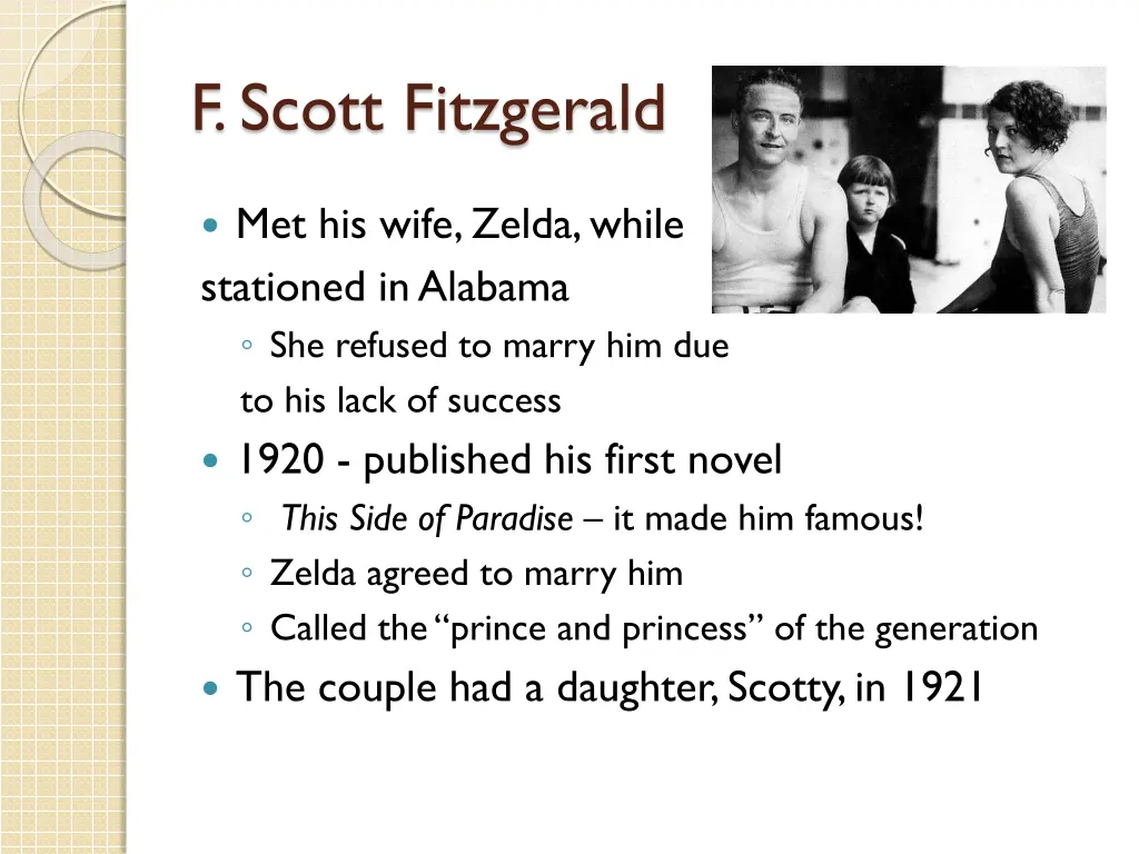 f scott fitzgerald 1