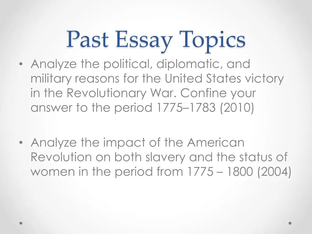 past essay topics analyze the political