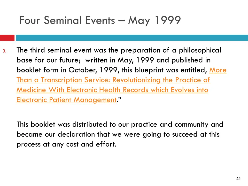 four seminal events may 1999 3