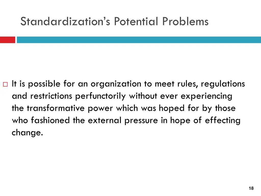standardization s potential problems 2