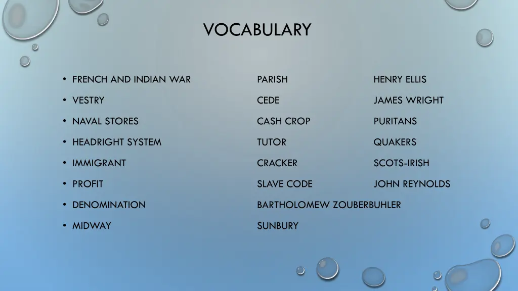 vocabulary