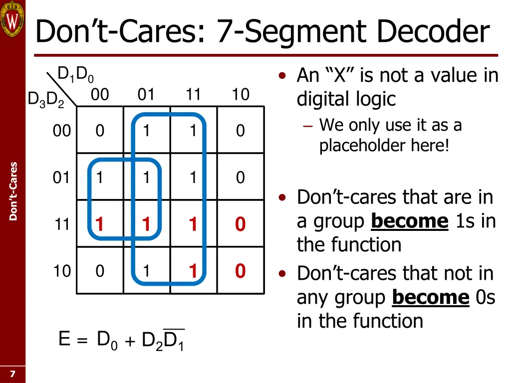 don t cares 7 segment decoder 3