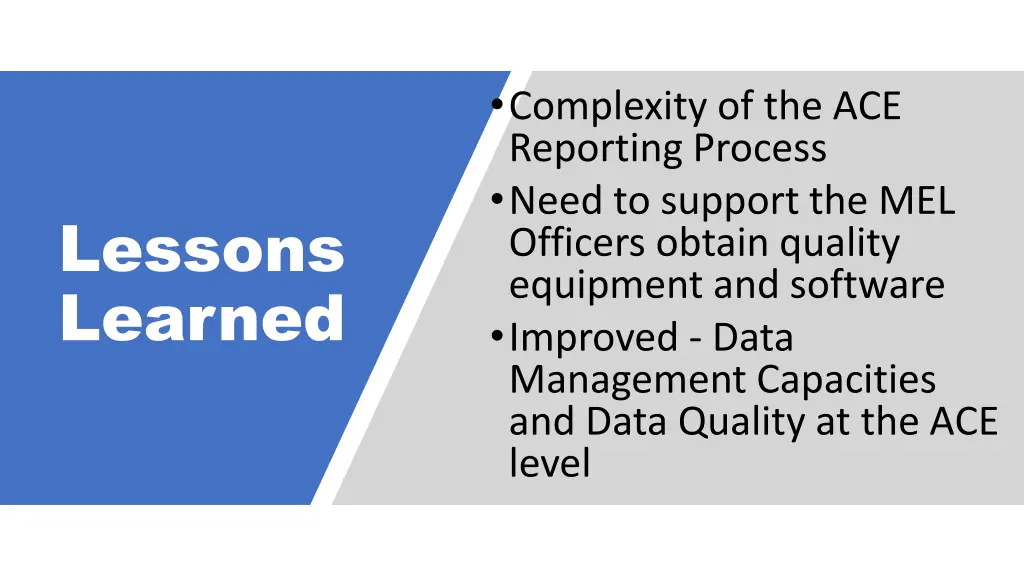 complexity of the ace reporting process need