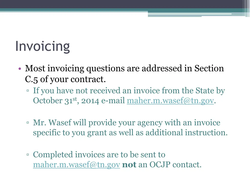 invoicing