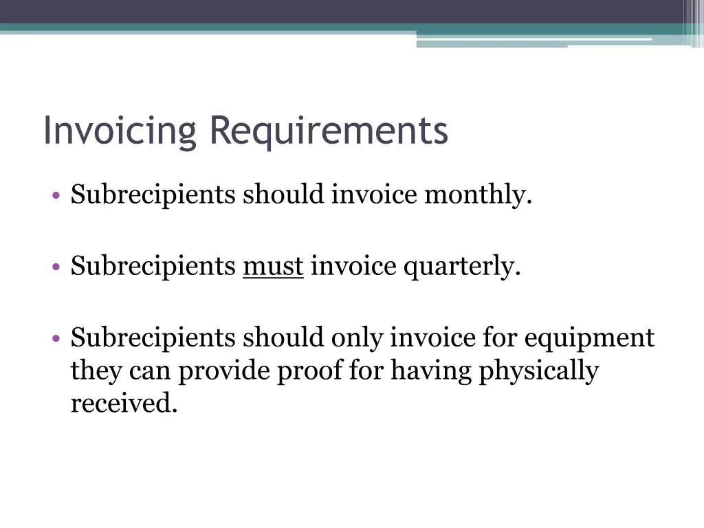 invoicing requirements