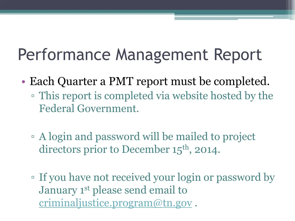 performance management report