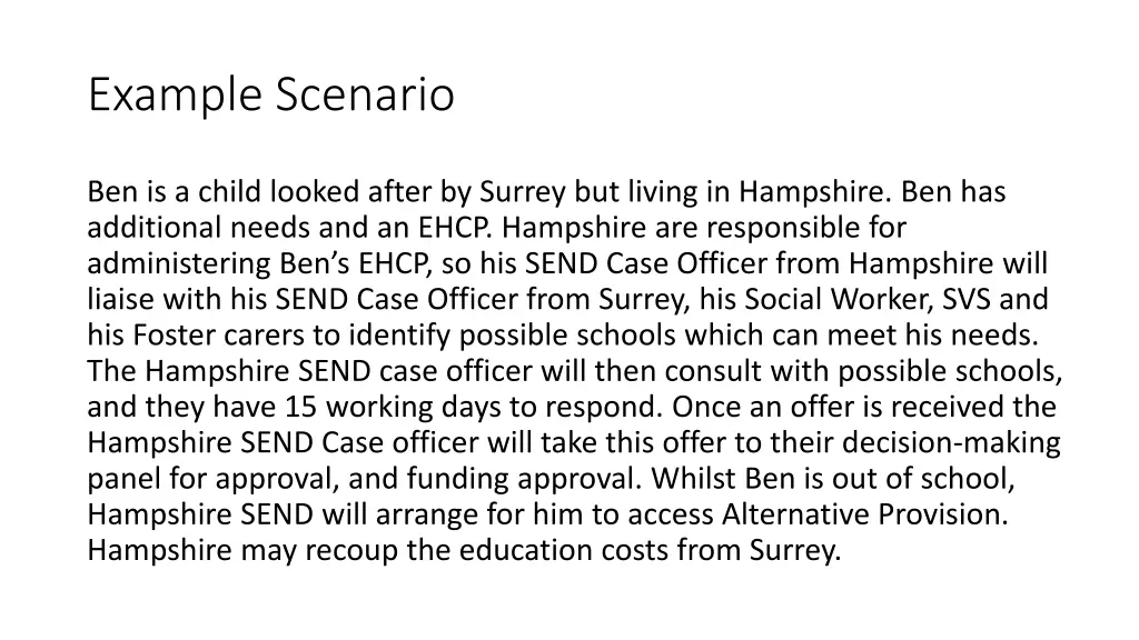 example scenario 1