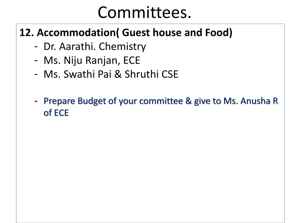 committees 11