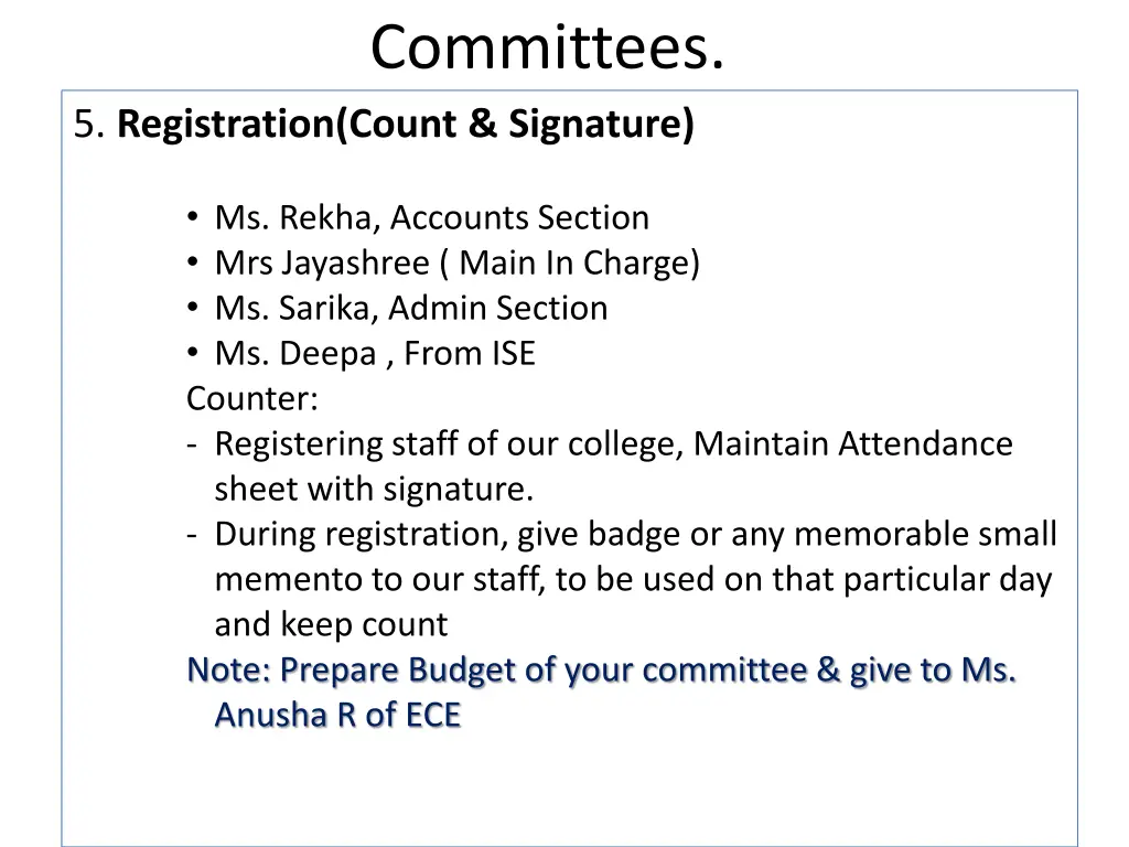 committees 4