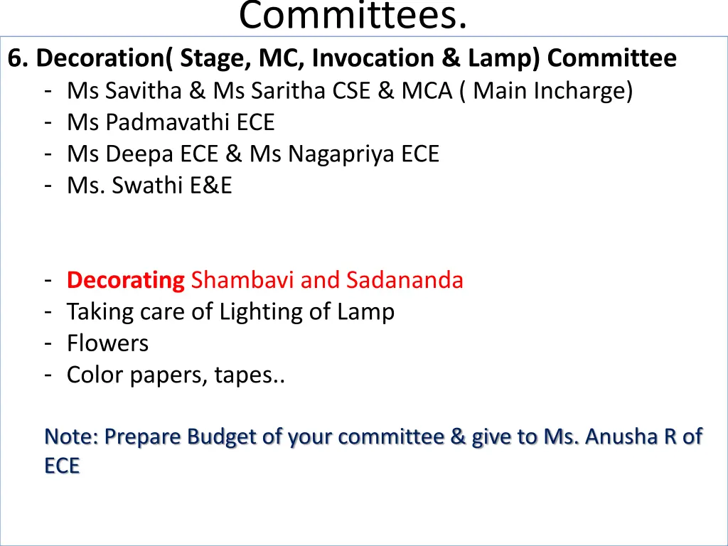 committees 5