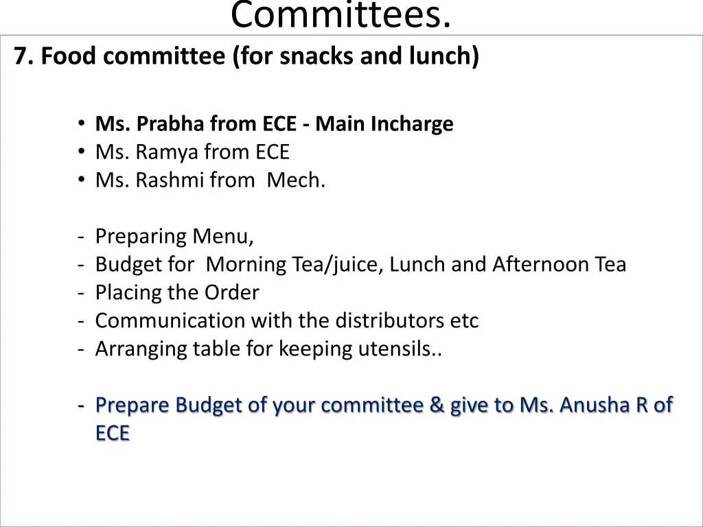 committees 6