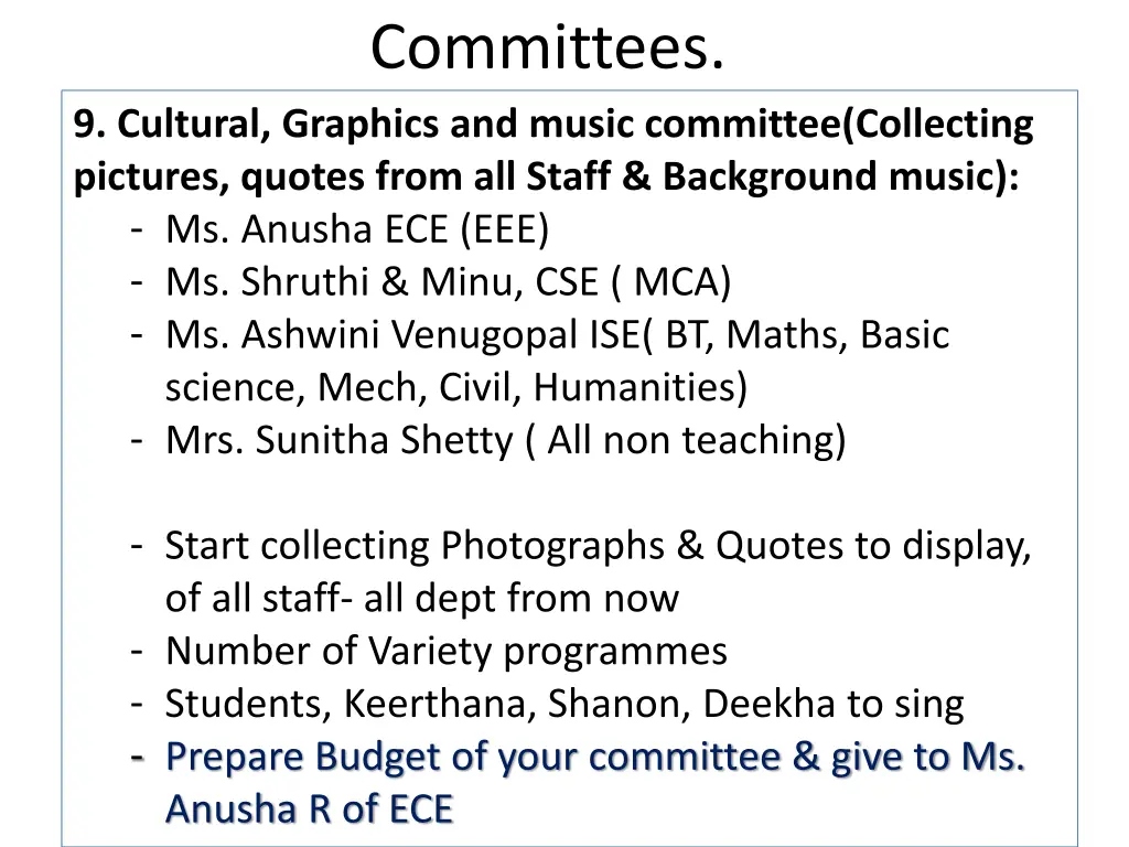 committees 8