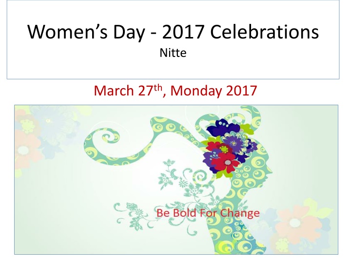 women s day 2017 celebrations nitte