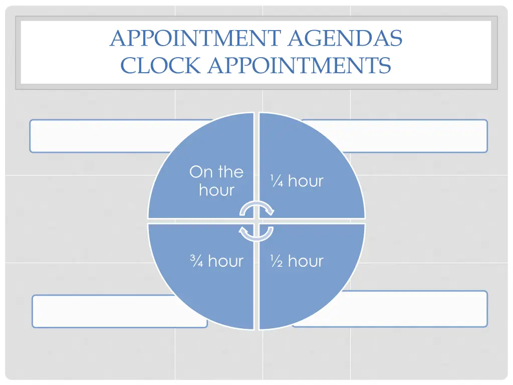appointment agendas clock appointments