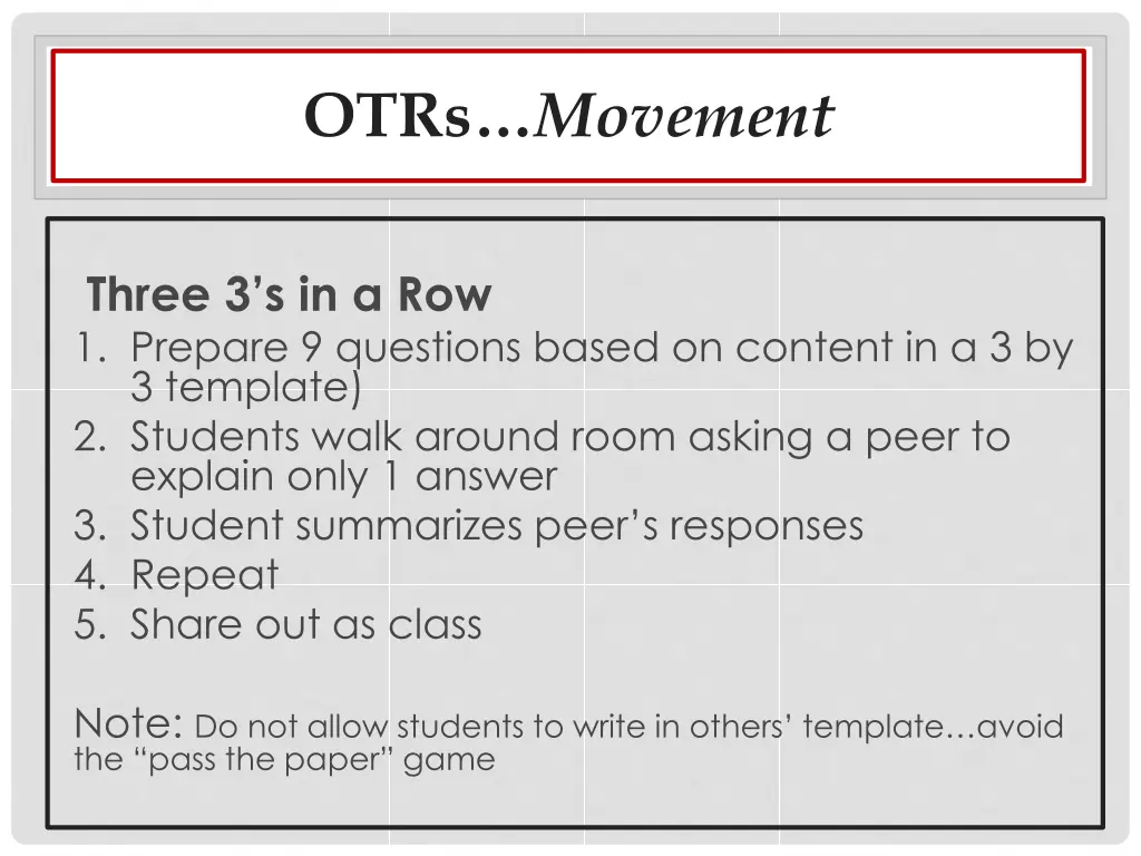 otrs movement 1