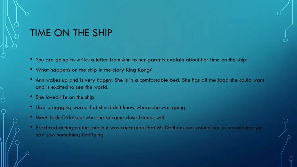 time on the ship