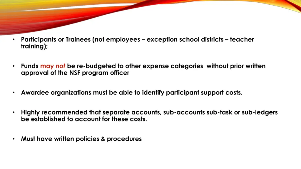participants or trainees not employees exception