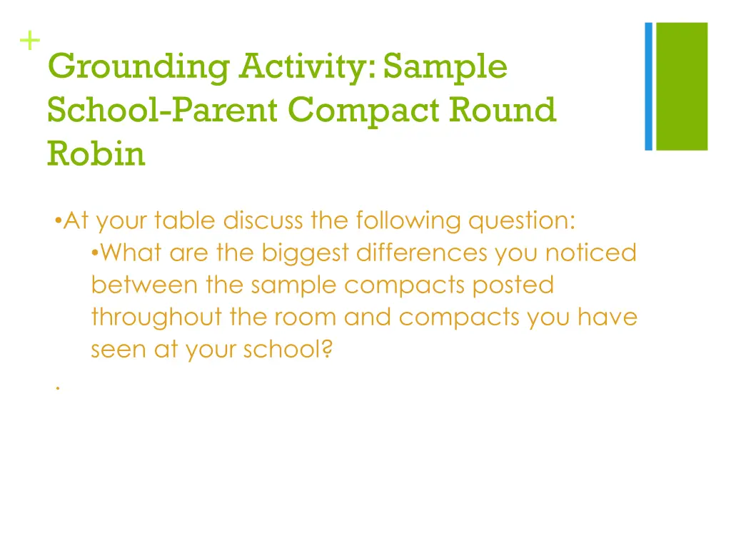 grounding activity sample school parent compact 1