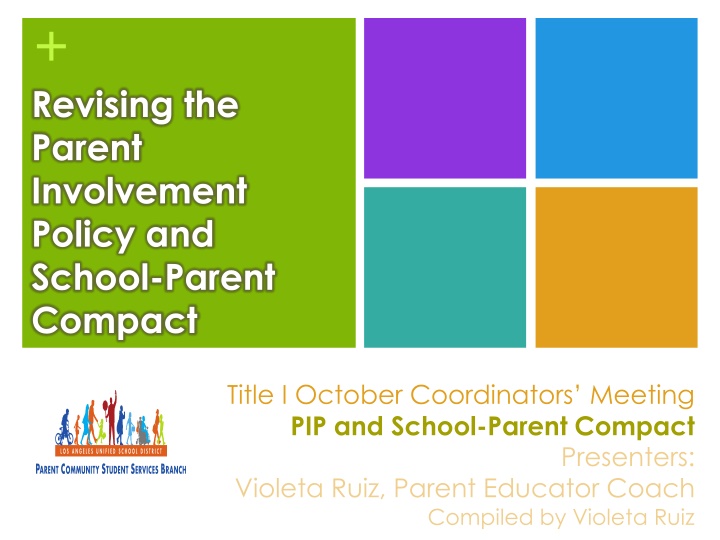 revising the parent involvement policy and school