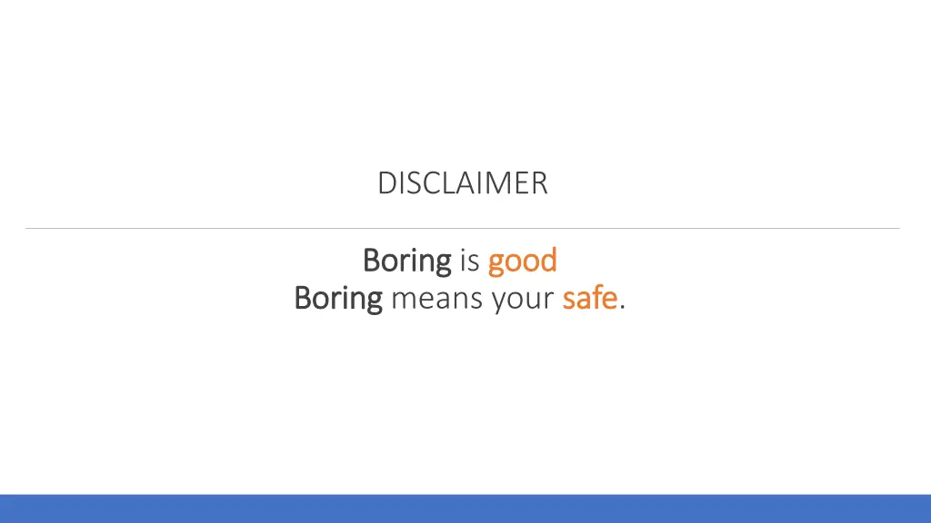 disclaimer