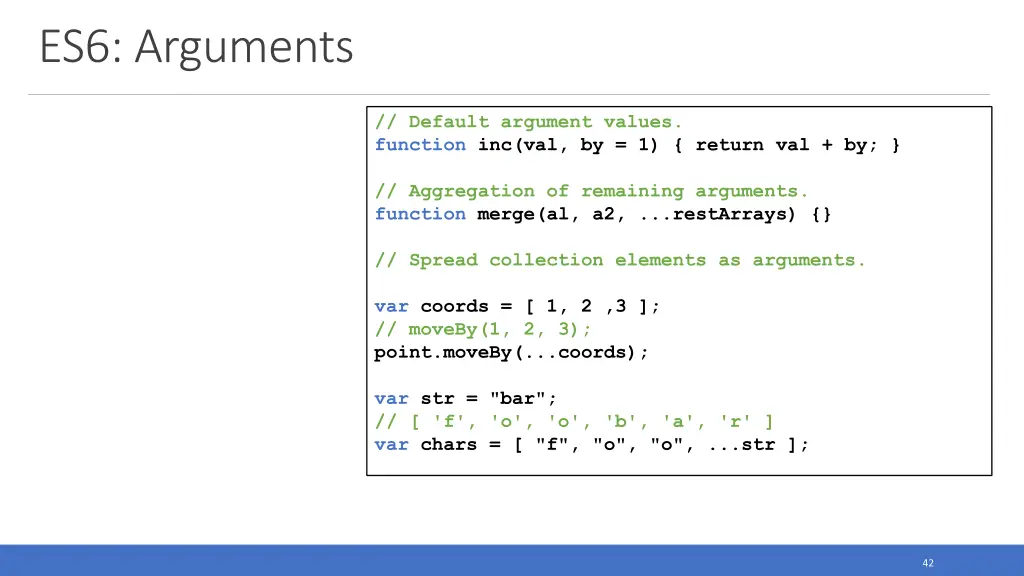 es6 arguments