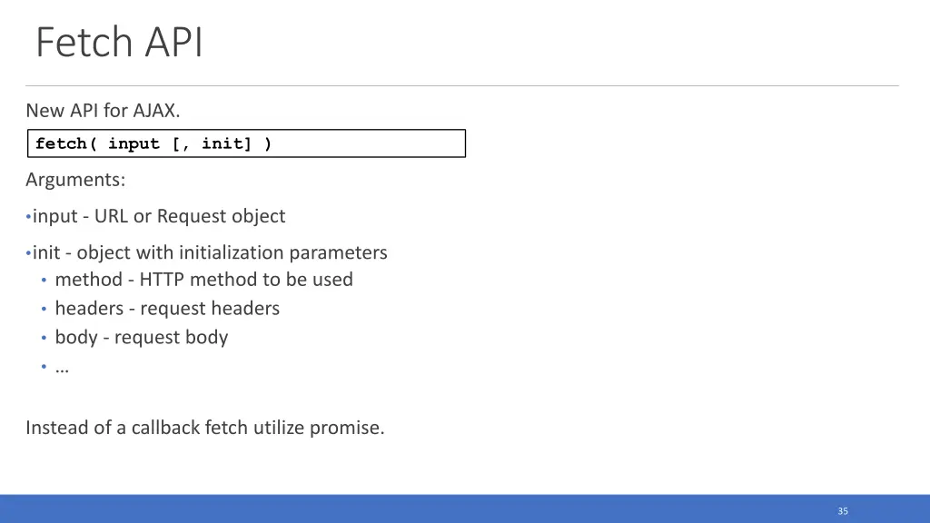fetch api