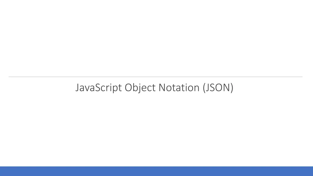 javascript object notation json