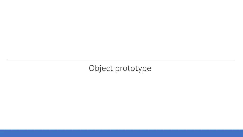 object prototype