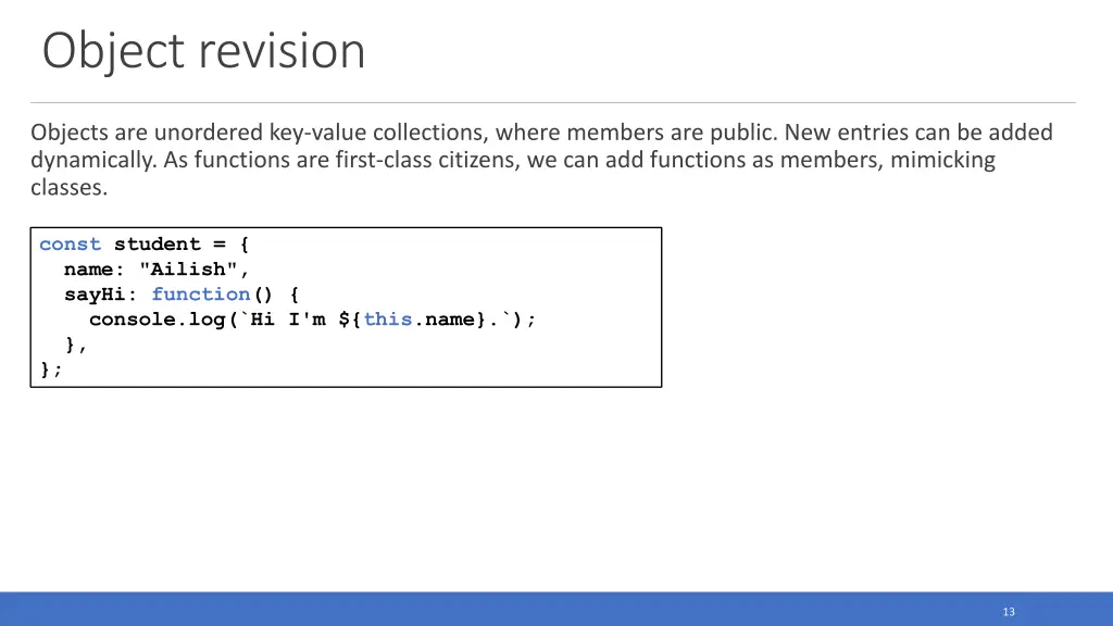 object revision