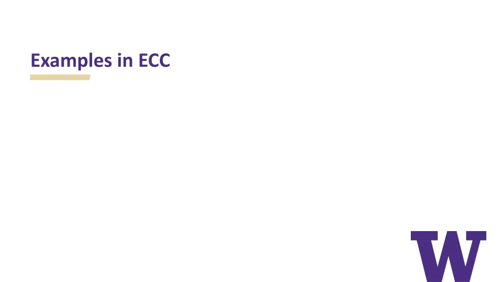 examples in ecc