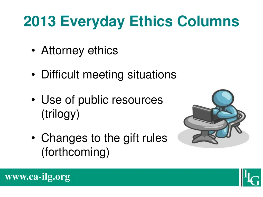 2013 everyday ethics columns