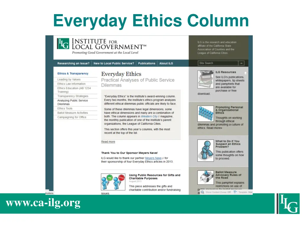 everyday ethics column