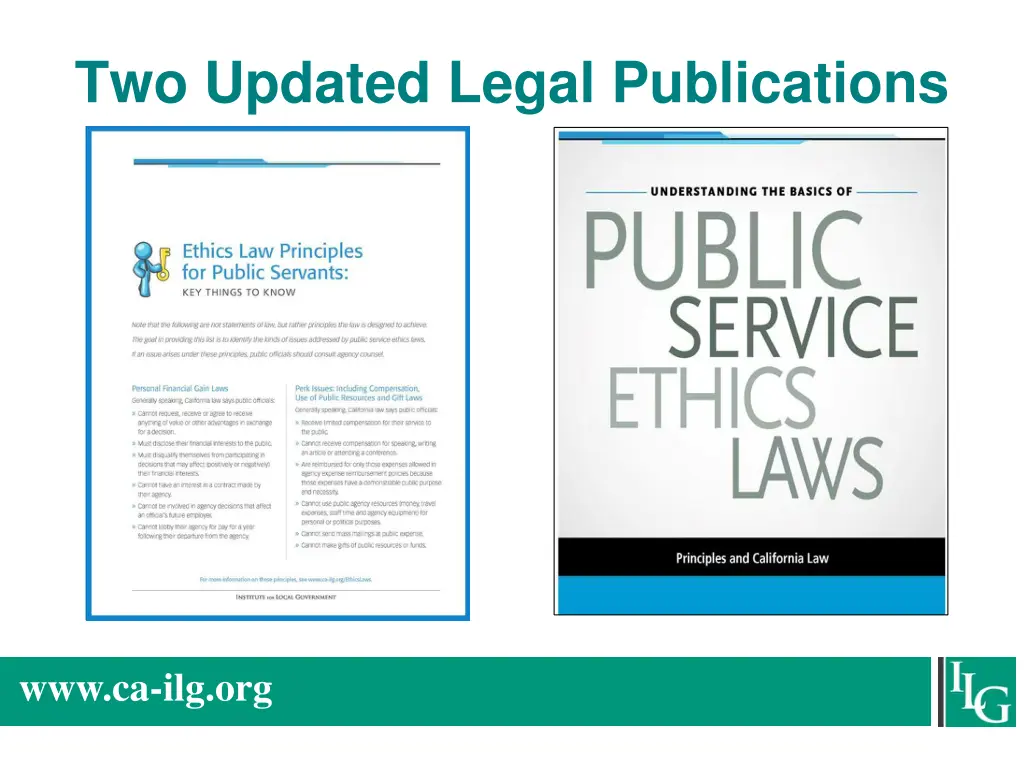 two updated legal publications