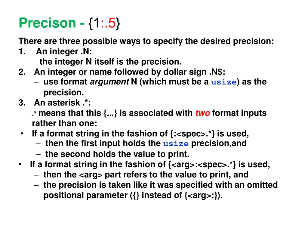 precison 1 5 1